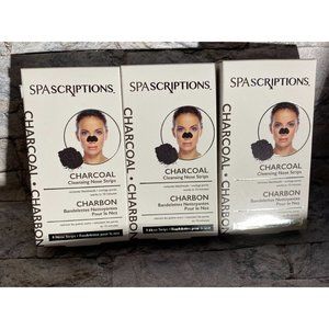 3X SpaScriptions Charcoal Cleansing Nose Strips 8 Count Boxes